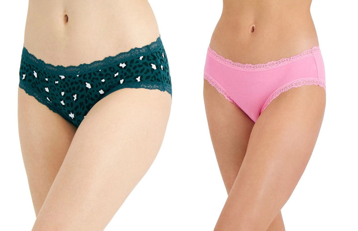 Jenni Women's Lace Trim Hipster Underwear 2-Pk Set Size XXXL