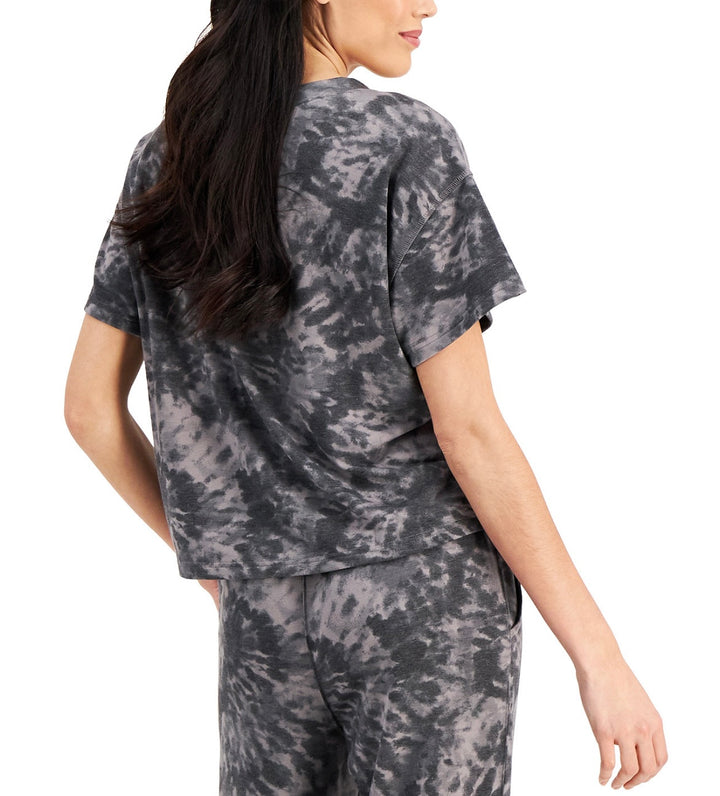 Jenni Women's Super Soft Pajama T-Shirt Grey Swirl Tiedye