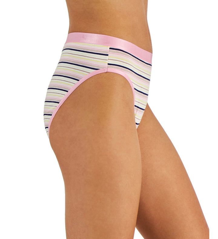 Jenni Women's 2-Pk Hi-Cut Bikini Underwear Water Tiedye/Multi Stripe Size M