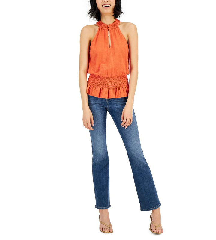 INC International Concepts Women's Mock-Neck Top Summer Fig Size XL