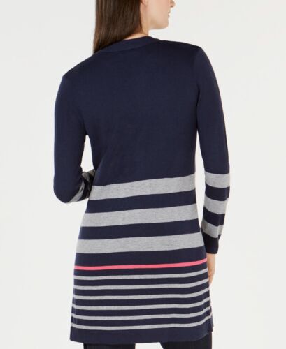 CHARTER CLUB WOMEN'S SWEATER STRIPE CARDIGAN SIZE PP, PS