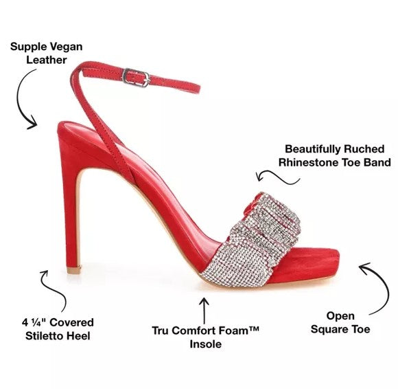 Journee Collection Women's Arlette Comfort Open Toe High Stiletto Pumps Size 8