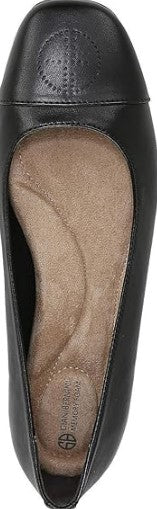 Giani Bernini Women's Memory Foam Aerinn Ballet Flats Black Leather Size 10 M