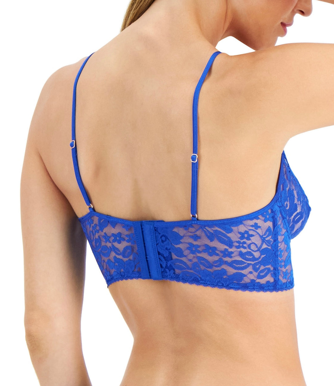 INC International Concepts Women's Lace Bralette Lingerie Deep Cobalt Size M