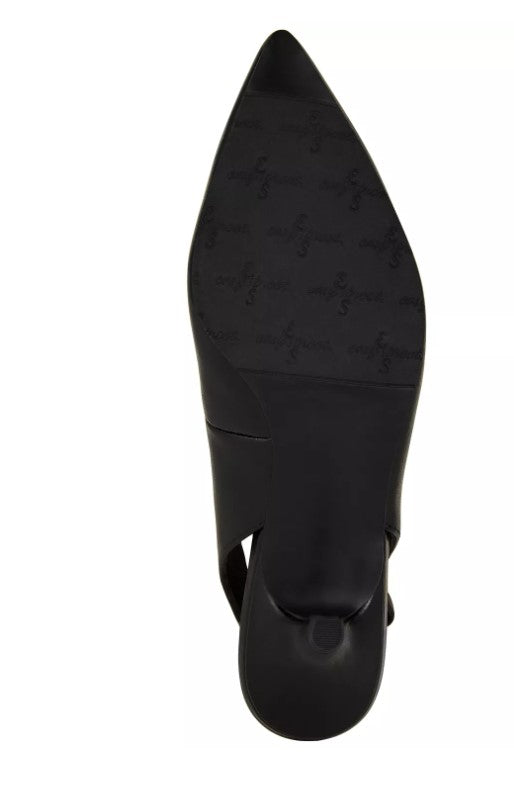 Easy Street Women's Faye Slingback Kitten-Heel Pumps Black Size 7 M