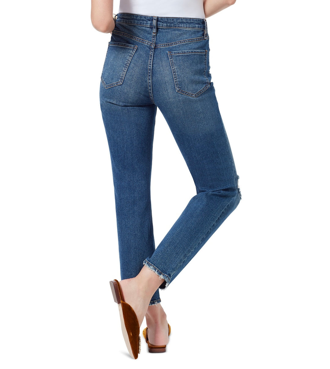 Sam Edelman Women's High Rise Distressed Slim Straight Leg Jeans Size 31