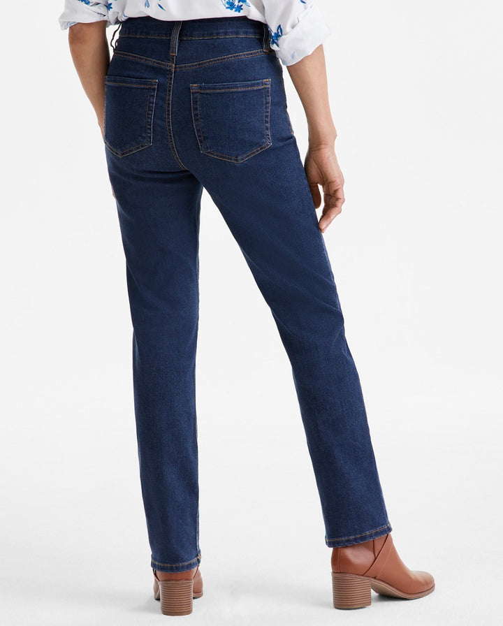 Style & Co. Women's High Rise Straight-Leg Jeans Fortress Size 6