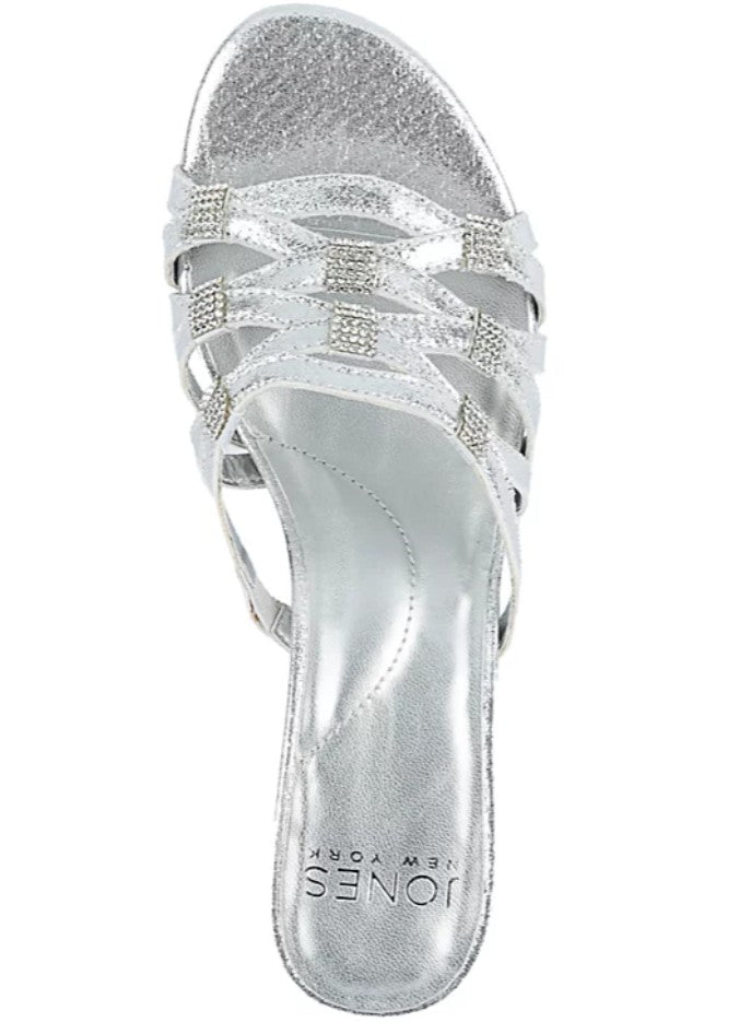 Jones New York Women's Kaleena Embellished Kitten Heel Dress Sandals Size 10 M