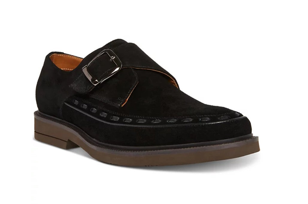 Steve Madden Men's Striker Single Monk Strap Loafers Black Size 8.5