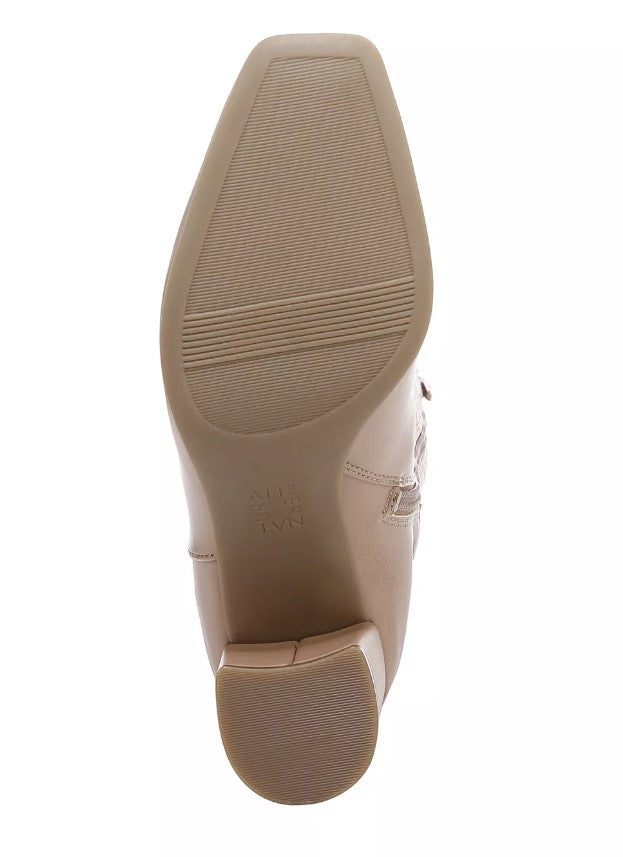Naturalizer Women's Waylon Tall Dress Boots Taupe Smooth Faux Leather Size 7 M