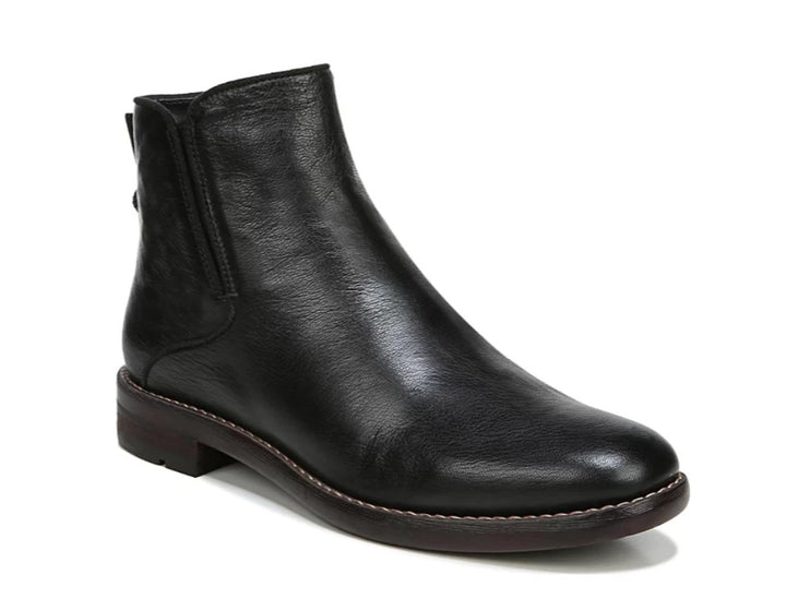 Franco Sarto Women's Zipper Closure Marcus Booties Black/Cognac Leather