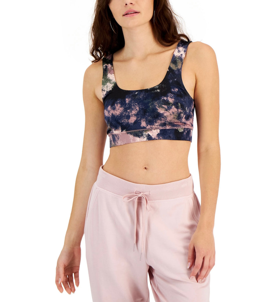 Jenni Women's Square-Neck Bralette Painted Tie Dye Size M