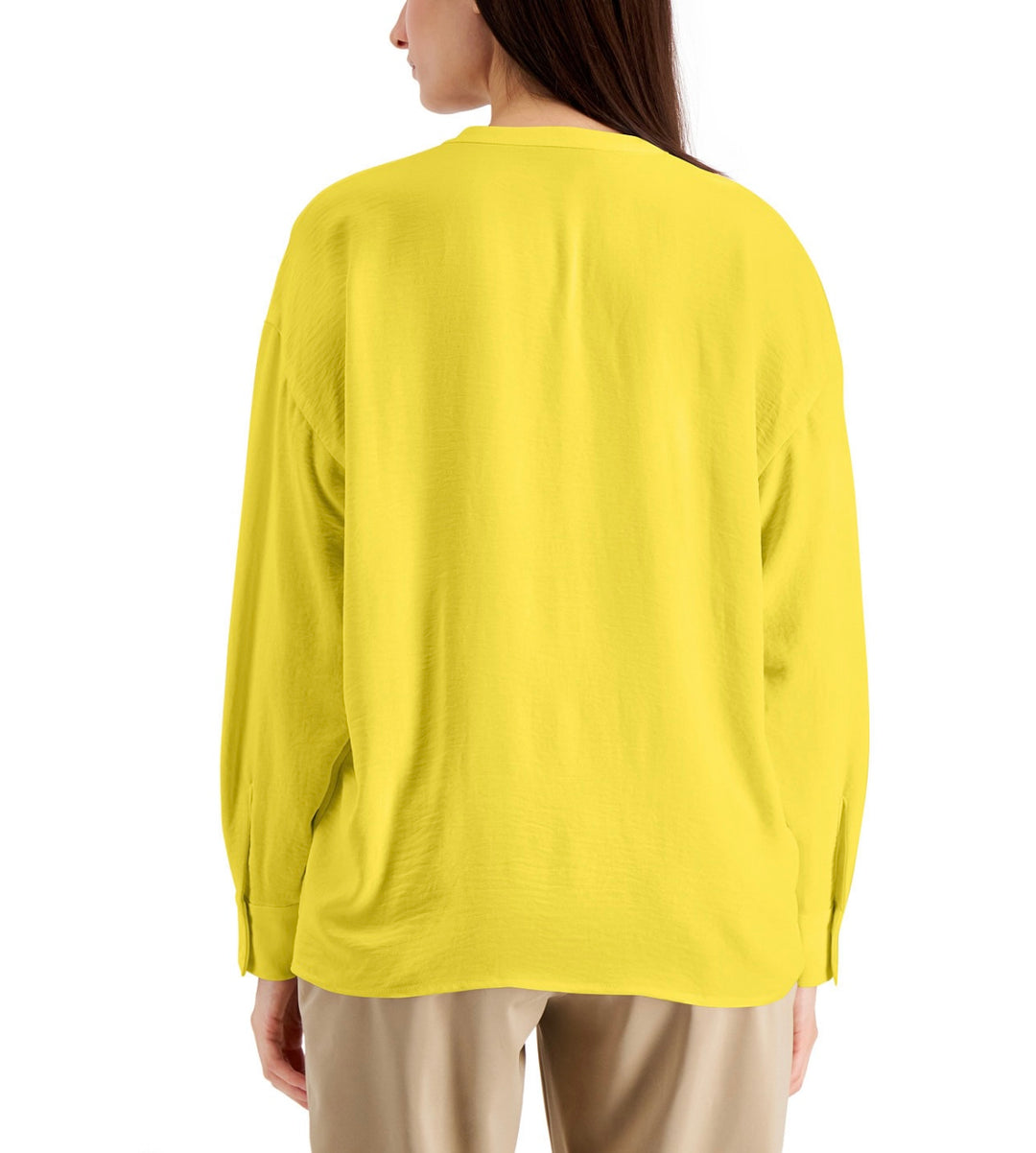 Alfani Women's V-Neck Top Illuminating Gold Size M