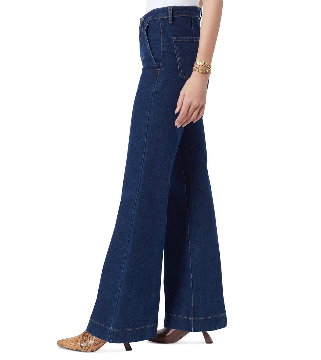 Sam Edelman Women's Bay High Waist Flare Trouser Jeans Atlantic Size 30