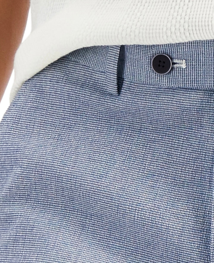 Alfani Men's Slim-Fit Seersucker Check Suit Separate Pants Blue/White Size 36x30