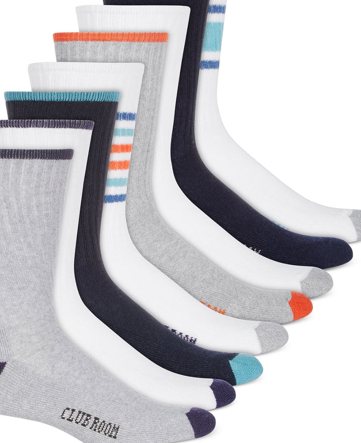 Club Room Men's Crew Socks - 8-Pack Blue One Size