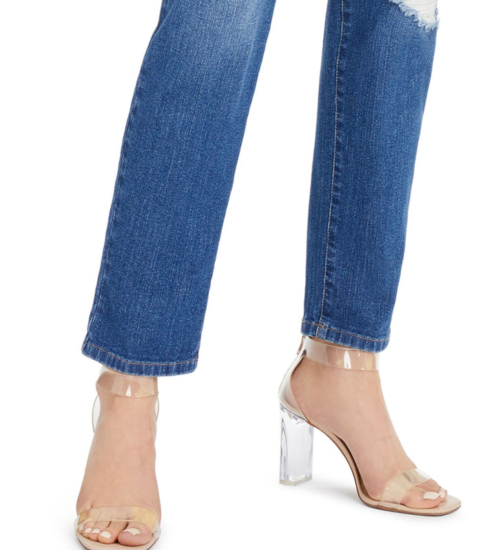 INC International Concepts Women's Boyfriend Ripped Ankle-Length Jeans