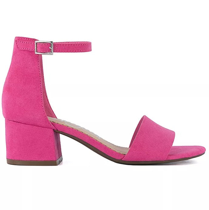 Sugar Women's Buckle Closure Noelle Low Dress Sandals Pink Micro Size 8 1/2 M