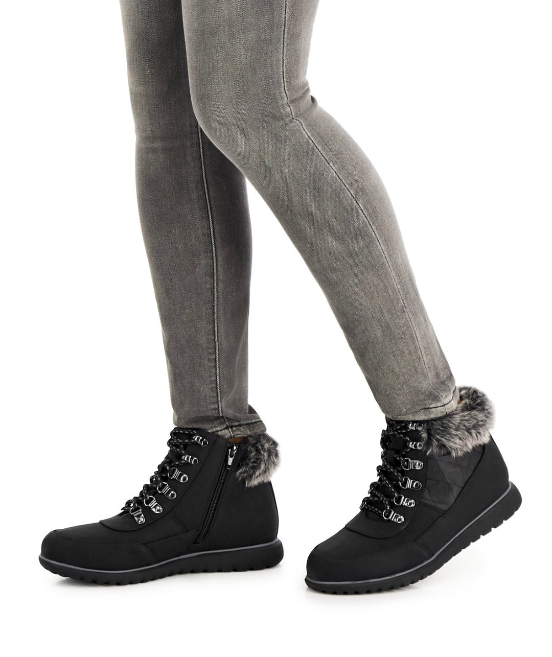 Karen Scott Women's Wanona Lace-Up Boots Black Size 10M