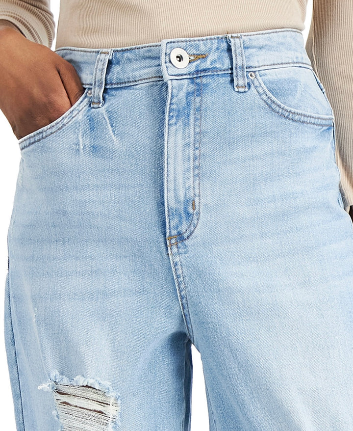 INC International Concepts Women's High Rise Ripped Mom Jeans Size 12/31