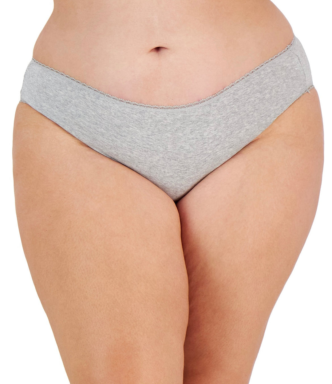Charter Club Women's Pretty Cotton Bikini Underwear Heather Storm Plus Size 2X
