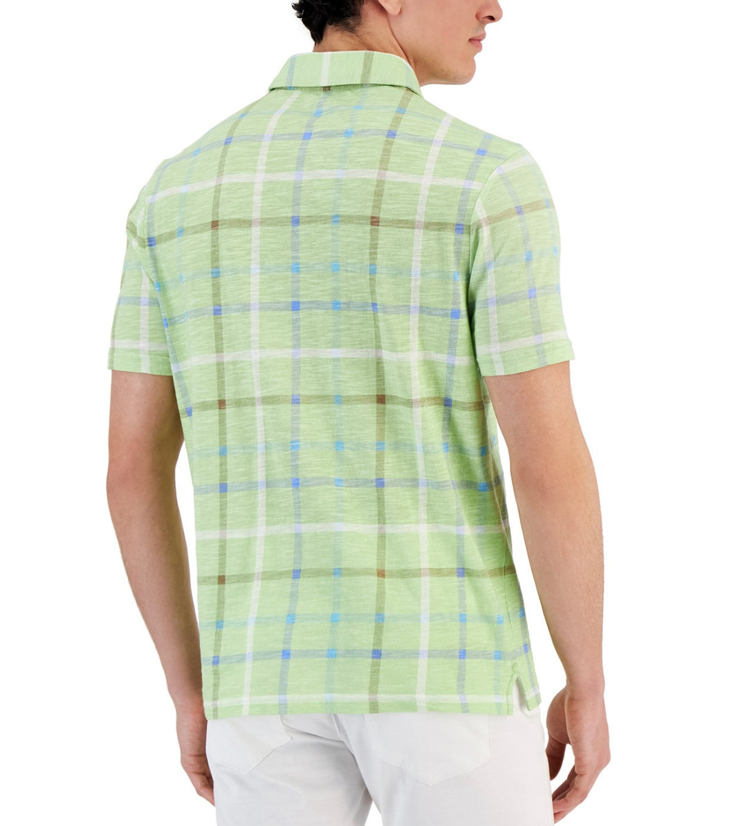 Club Room Men's Buttons Short Sleeve Stretch Polo Shirt Pale Mint Green Size XXL