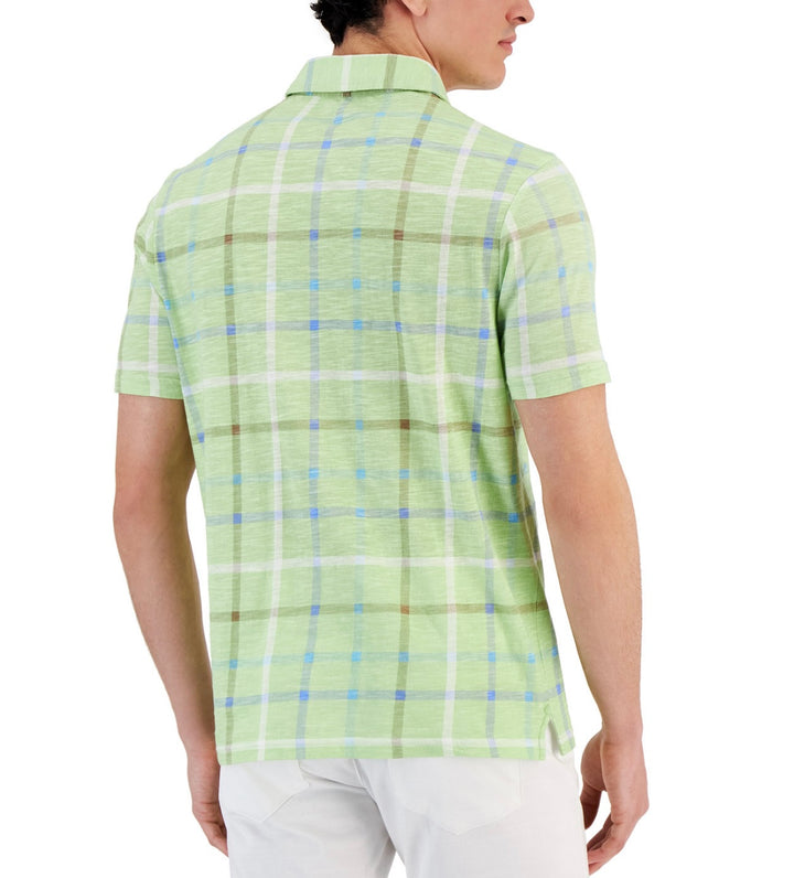 Club Room Men's Buttons Short Sleeve Stretch Polo Shirt Pale Mint Green Size XXL