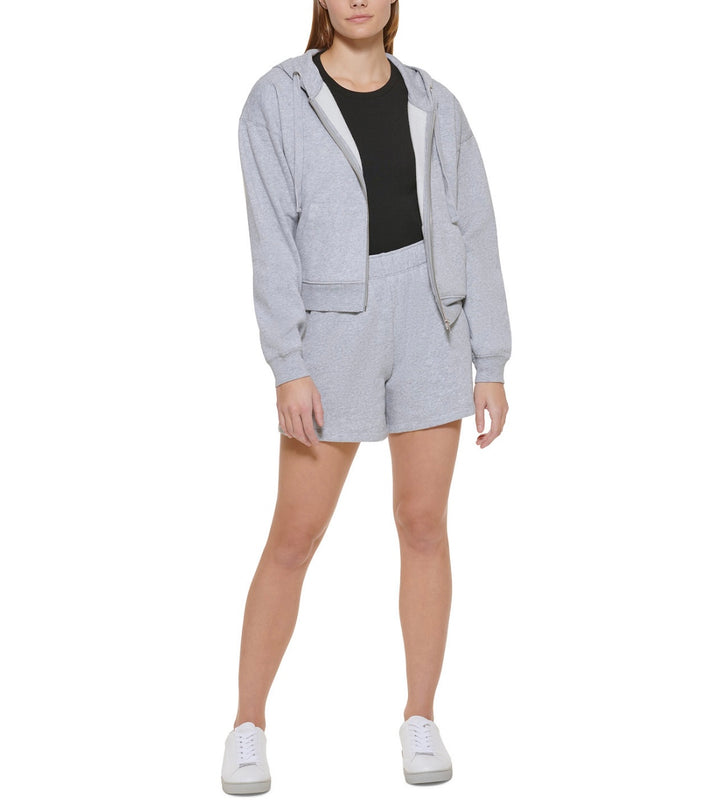 Calvin Klein Jeans High Waist Oversized Mid-Length Shorts Pearl Grey Heather S