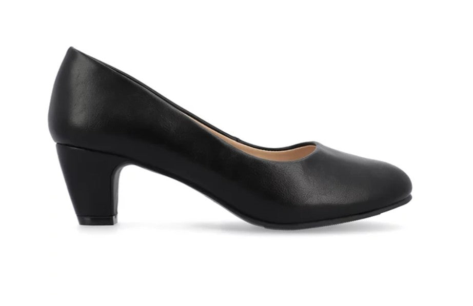 Journee Collection Women's Luu Round Toe Pumps Shoes Black Size 9