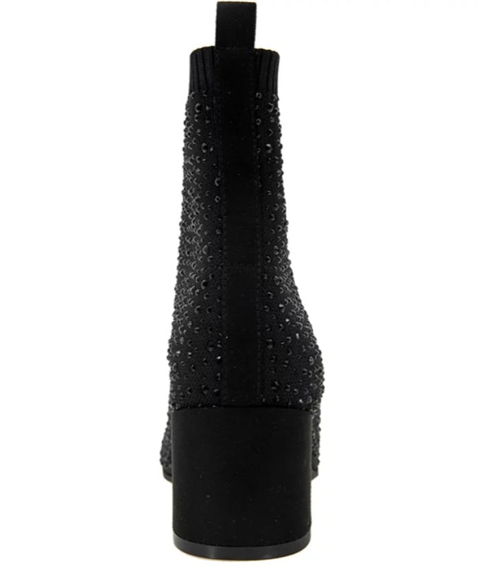Kenneth Cole Reaction Women's Rida Stretch Jewel Dress Booties Black Size 6