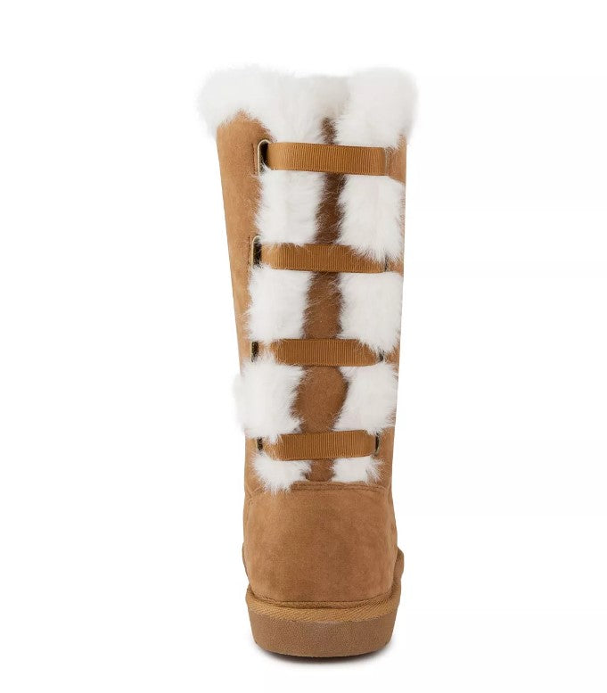 Sugar Women's Panthea Fuzzy Winter Tall Boots Chestnut Size 9
