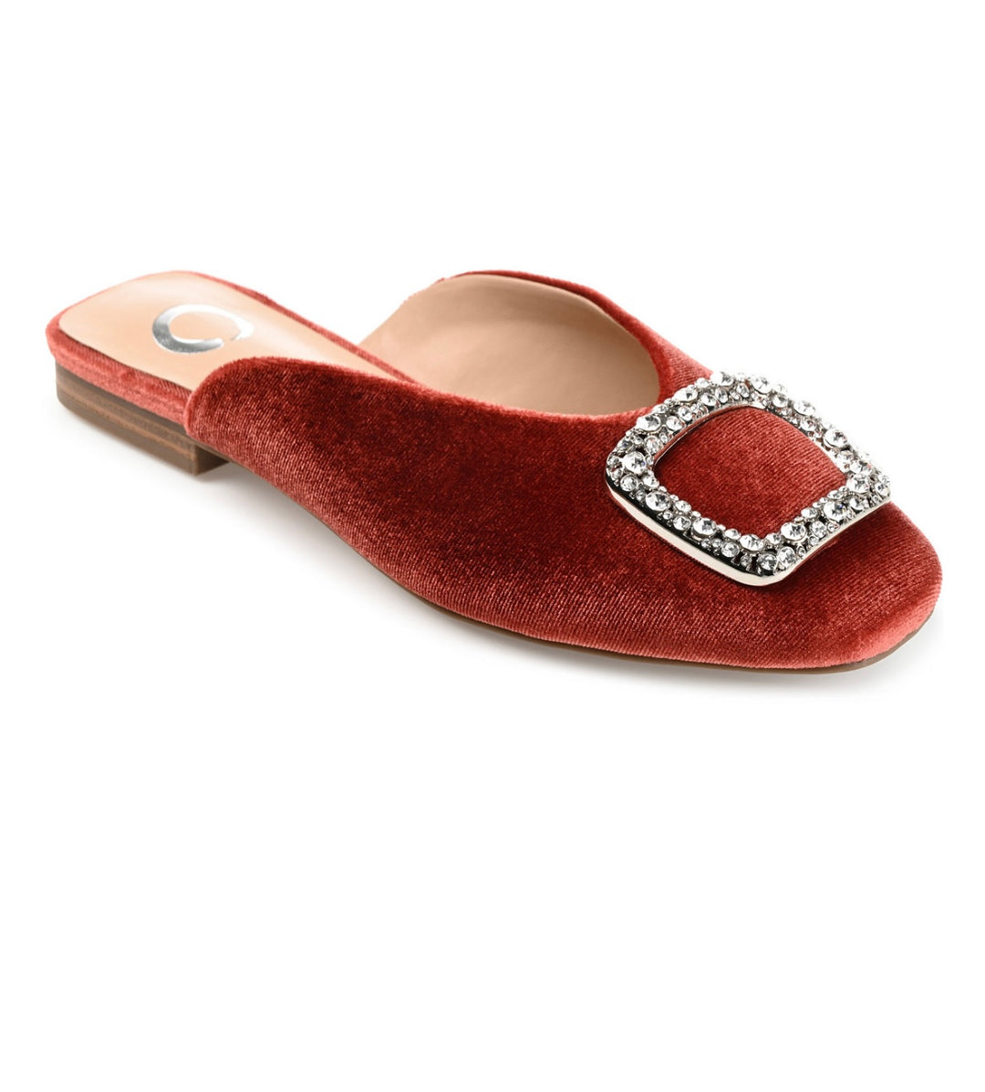 Journee Collection Women's Square Toe Sonnia Velvet Mules