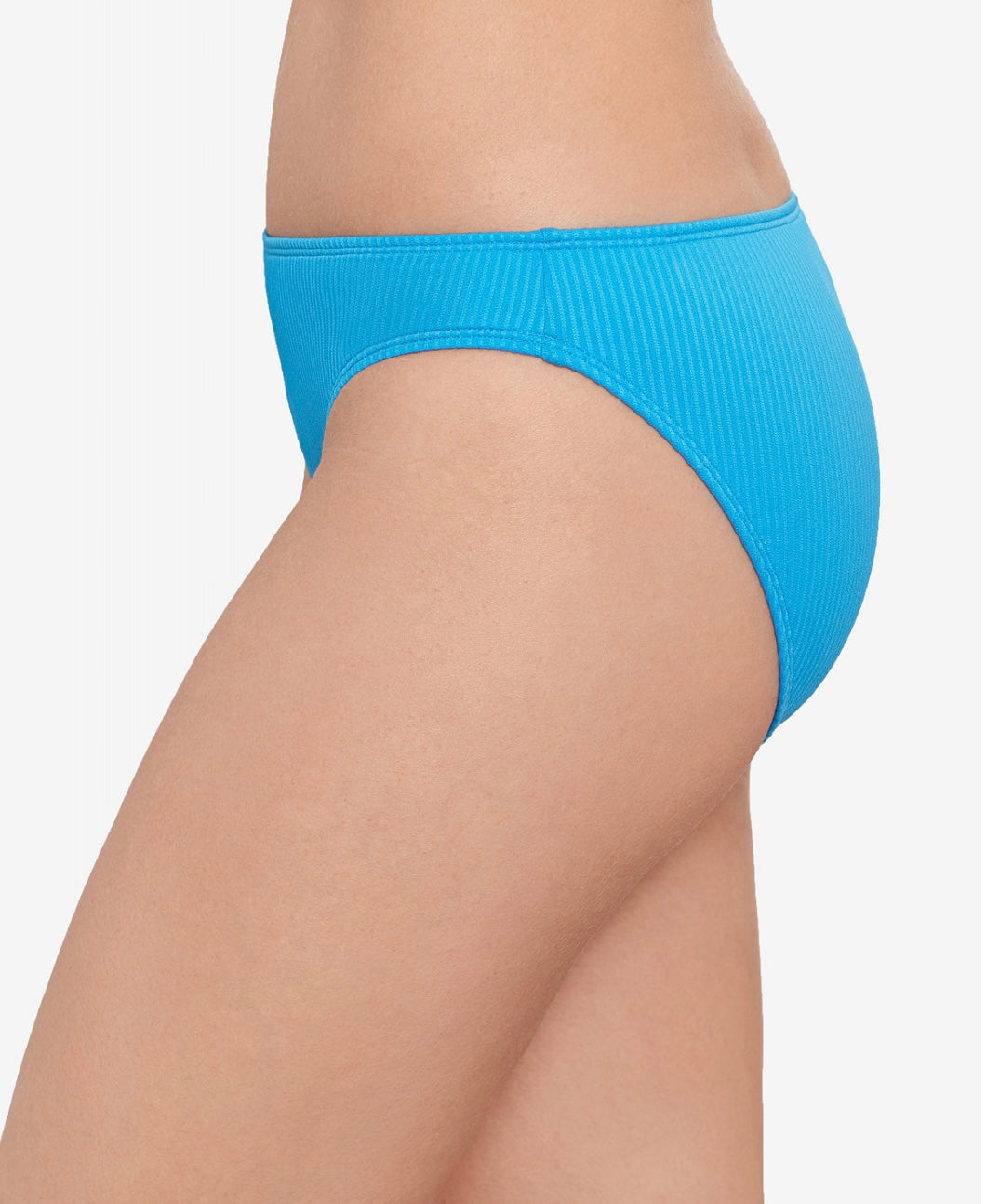 Salt + Cove Juniors' Ribbed Shirred Halter Swimsuit Top and Bikini Set Cerulean