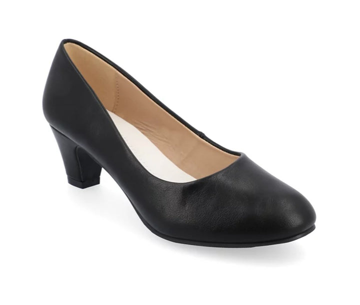 Journee Collection Women's Luu Round Toe Pumps Shoes Black Size 9