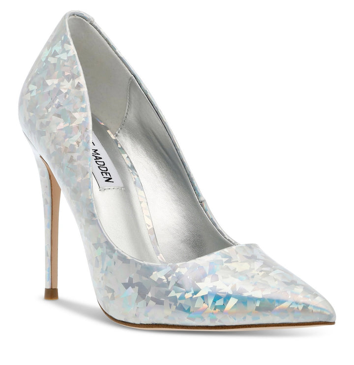 Steve Madden Women's Metallic Daisie Slip On Pumps Shoes Hologram Size 9