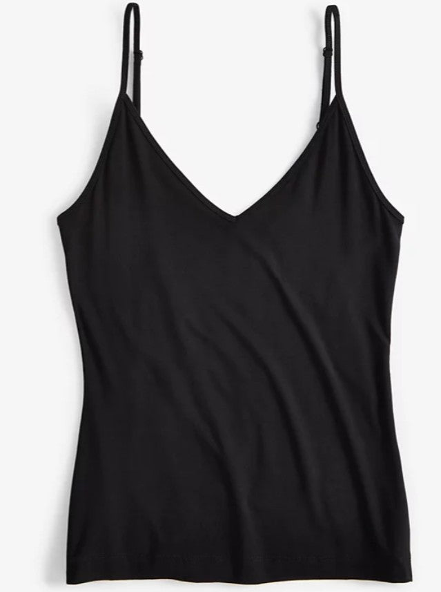 On 34th Women's V-Neck Modal Camisole Top Deep Black Size L
