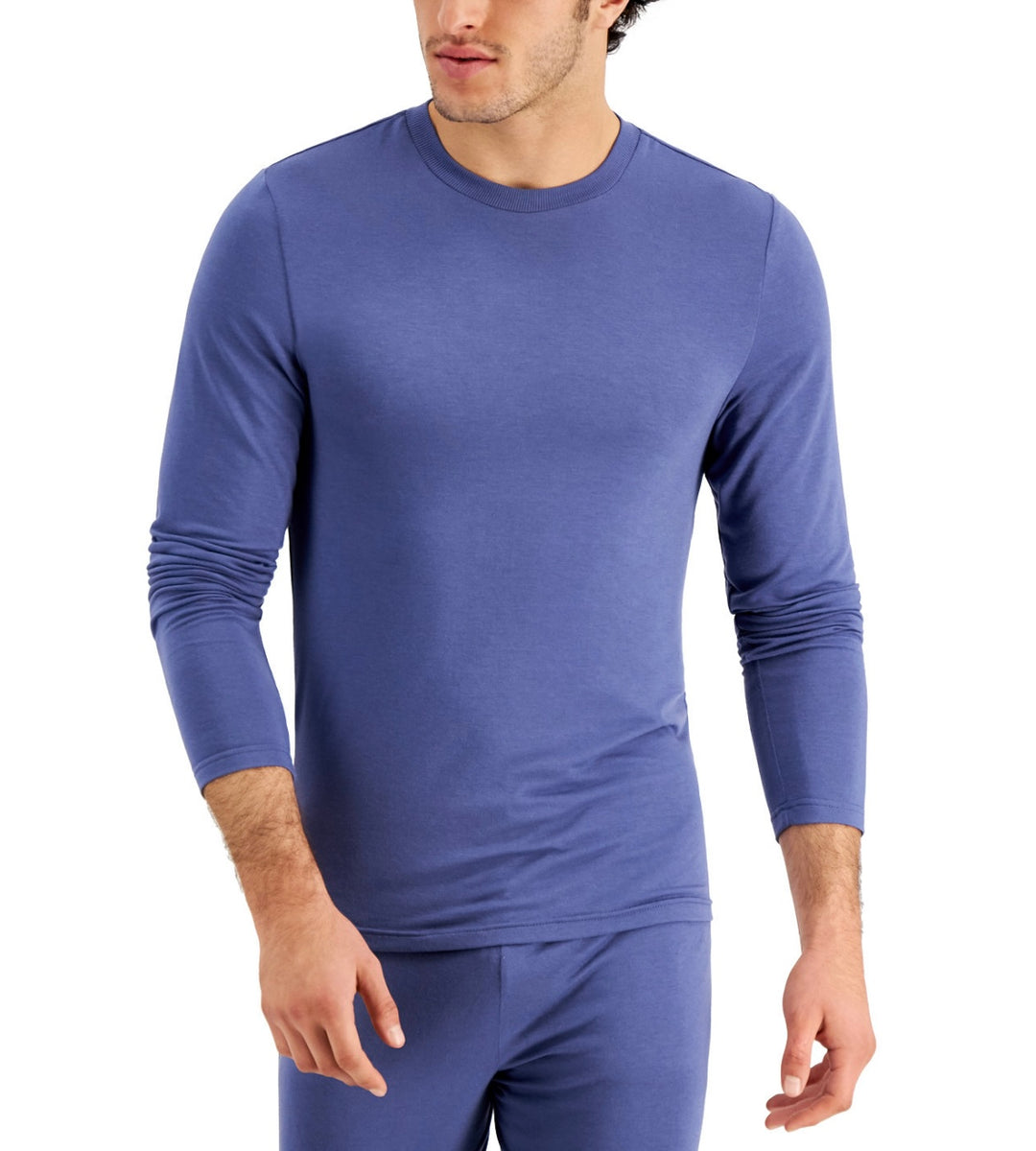 INC International Concepts Men's Long Sleeve Crewneck Pajama Top Blue Size XXL