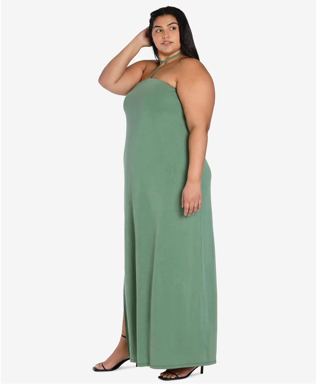 Bar III Women's Nicole Williams English Y-Strap Halter Dress Plus Size 0X