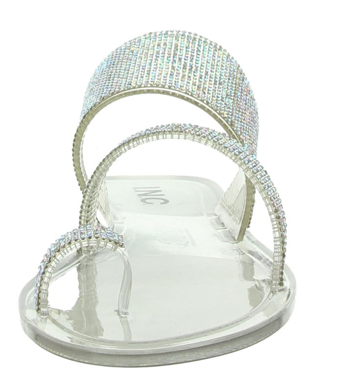 INC International Concepts Women's Gianolo Embellished Toe Loop Flat Sandals