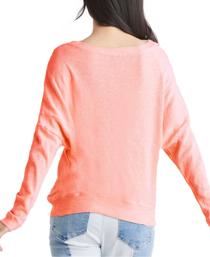 Black Tape Women's Dolman-Sleeve Top Soft Heather Coral Petite Size PL