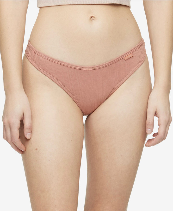 Calvin Klein Women's Ribbed Thong Sundown Orange