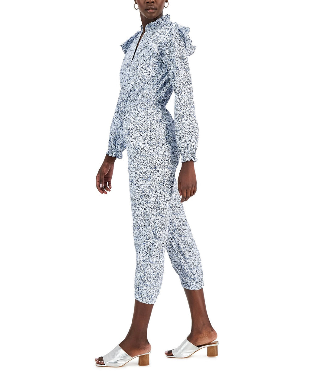 INC International Concepts Women's Printed Jumpsuit Peri Paisley Size M