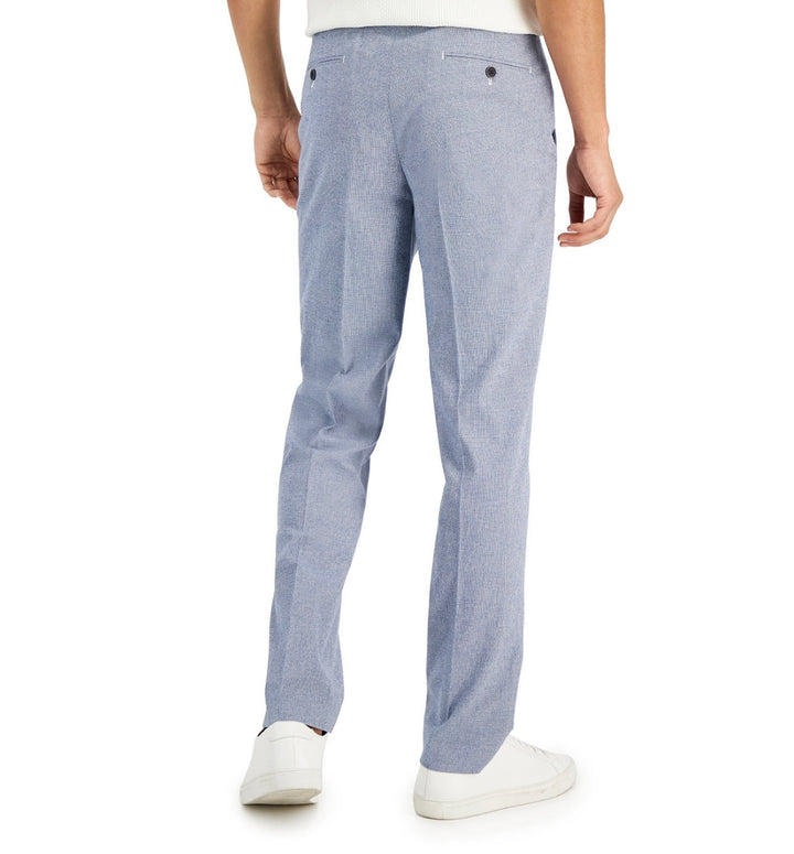 Alfani Men's Slim-Fit Seersucker Check Suit Separate Pants Blue/White Size 36x30