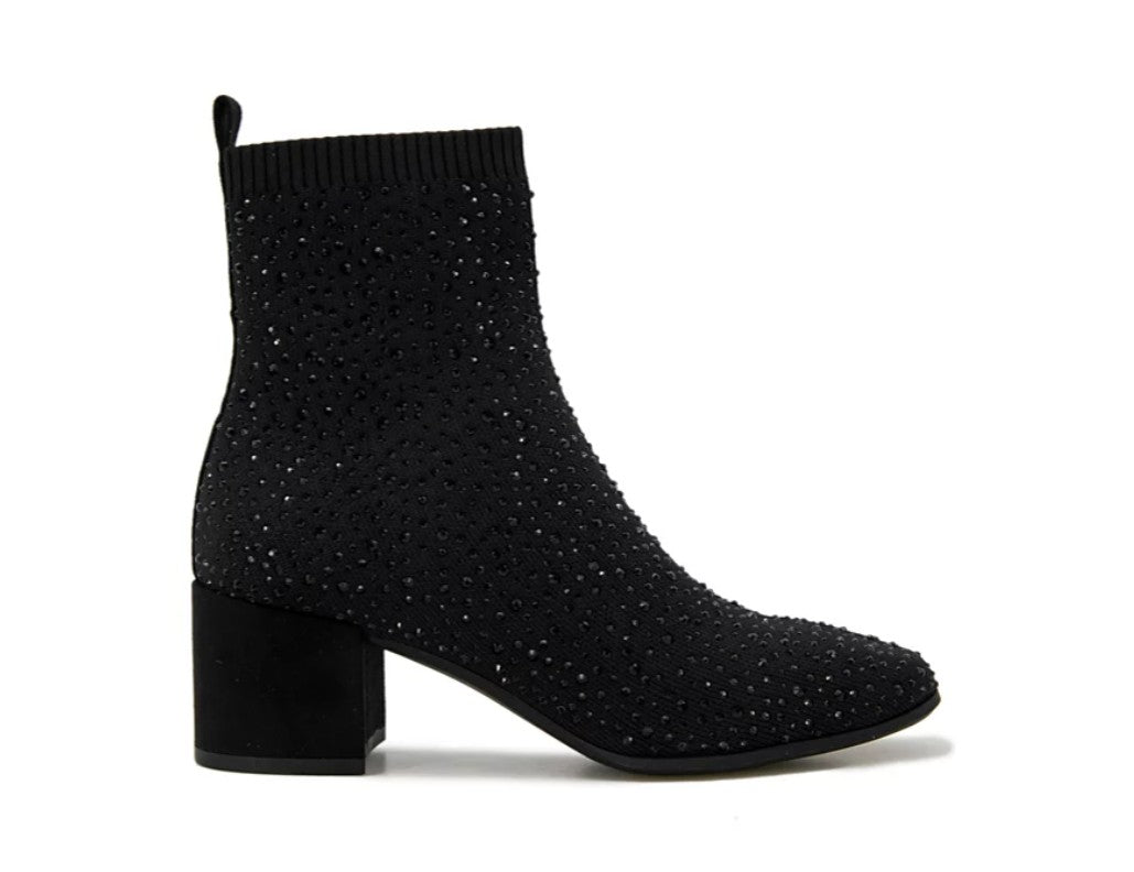 Kenneth Cole Reaction Women's Rida Stretch Jewel Dress Booties Black Size 6