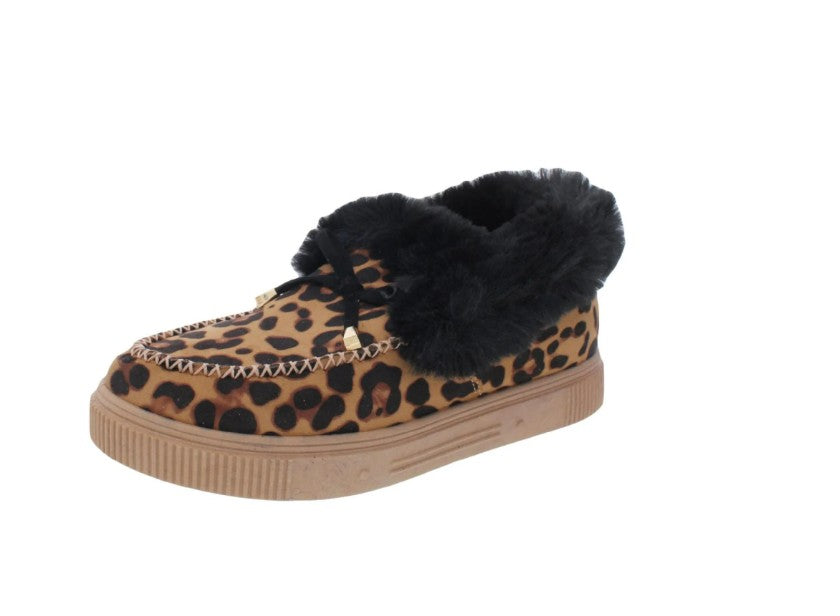 Journee Collection Women's Tru Comfort Foam Midnight Slipper Shoes Brown Leopard