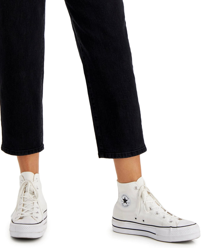Style & Co. Women's Highrise Vintage Straight Mom Jean Washed Black