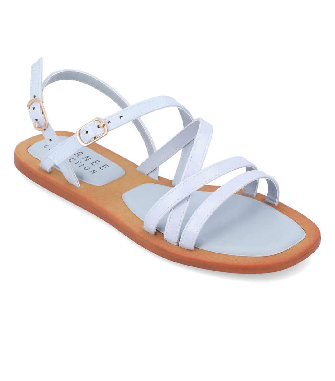 Journee Collection Women's Ennid Strappy Sandals Lavender Size 5.5