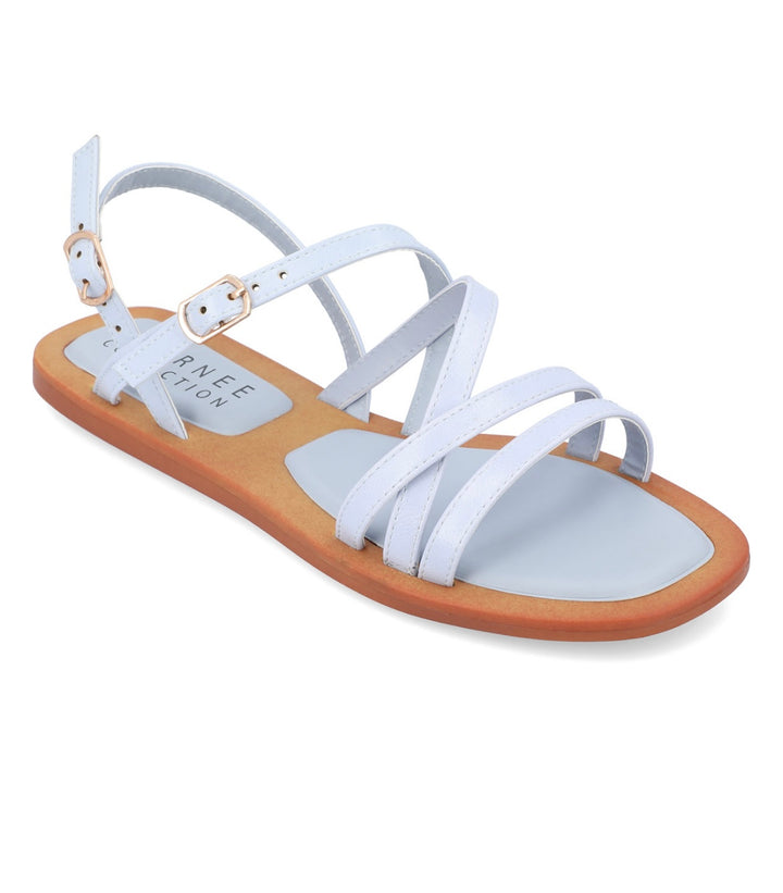 Journee Collection Women's Ennid Strappy Sandals Lavender Size 5.5