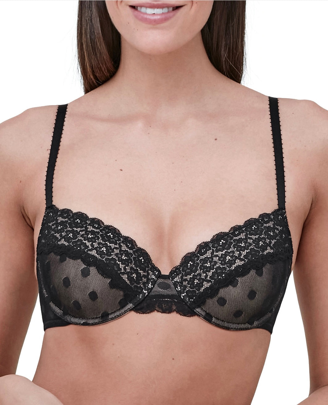 Skarlett Blue Women's Dare Demi T-Shirt Bra Black Size 36D
