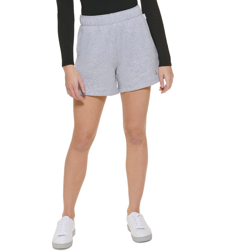 Calvin Klein Jeans High Waist Oversized Mid-Length Shorts Pearl Grey Heather S